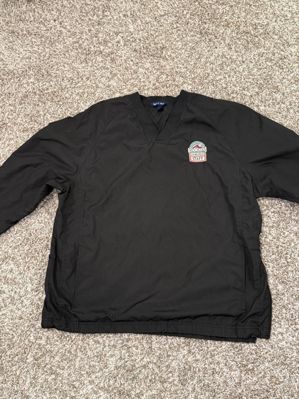 Rockies Black Pullover with Multicolor Embroidered Patch